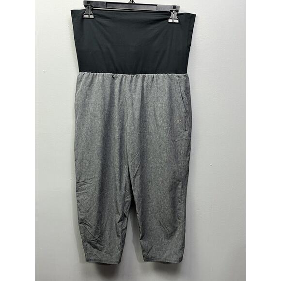 Calia by Carrie Underwood Anywhere Gray Capri Fold Over Waist Sz Small - Picture 1 of 9